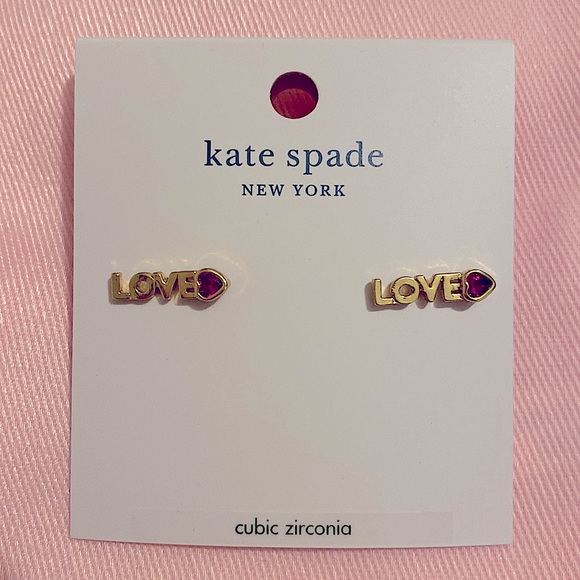 New! Kate Spade Love Earrings - Picture 1 of 6